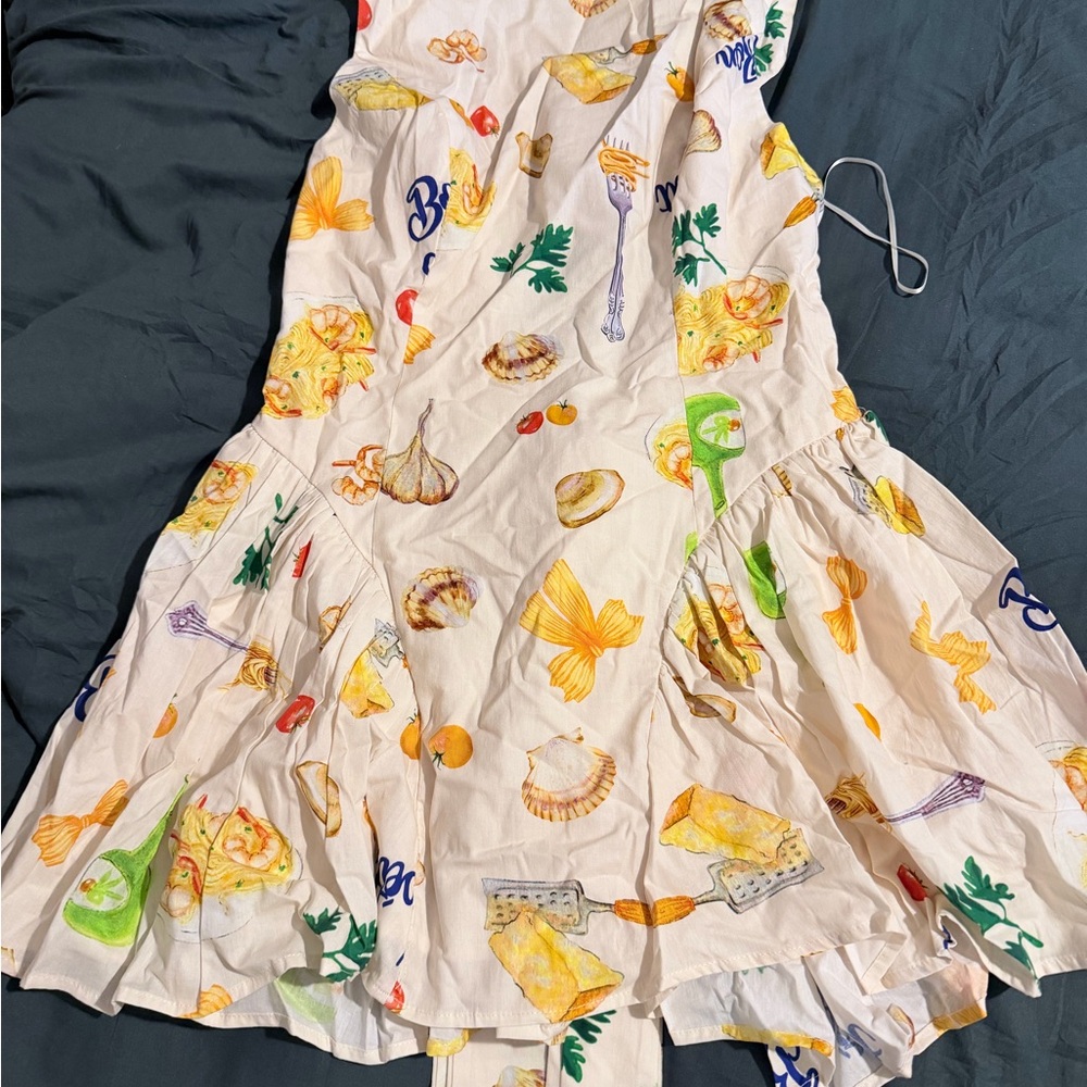 Fashion Nova Cream Dress with Food Print